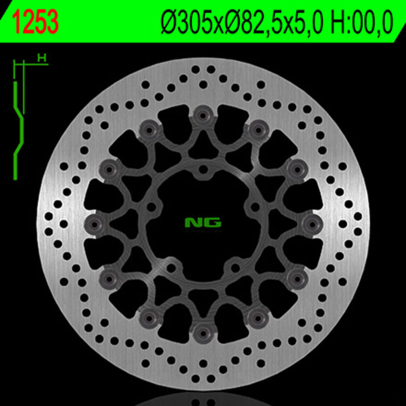 NG BRAKES Bremsscheibe schwimmend rund