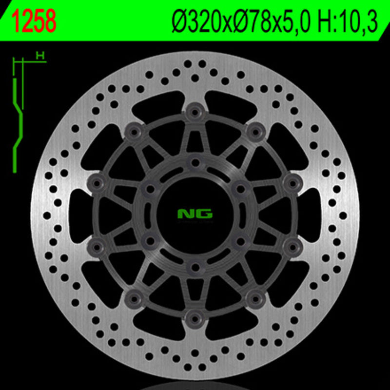 NG BRAKES Bremsscheibe schwimmend rund