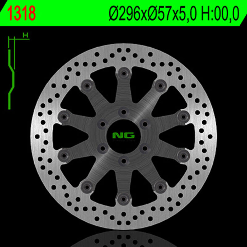 NG BRAKES Bremsscheibe schwimmend rund