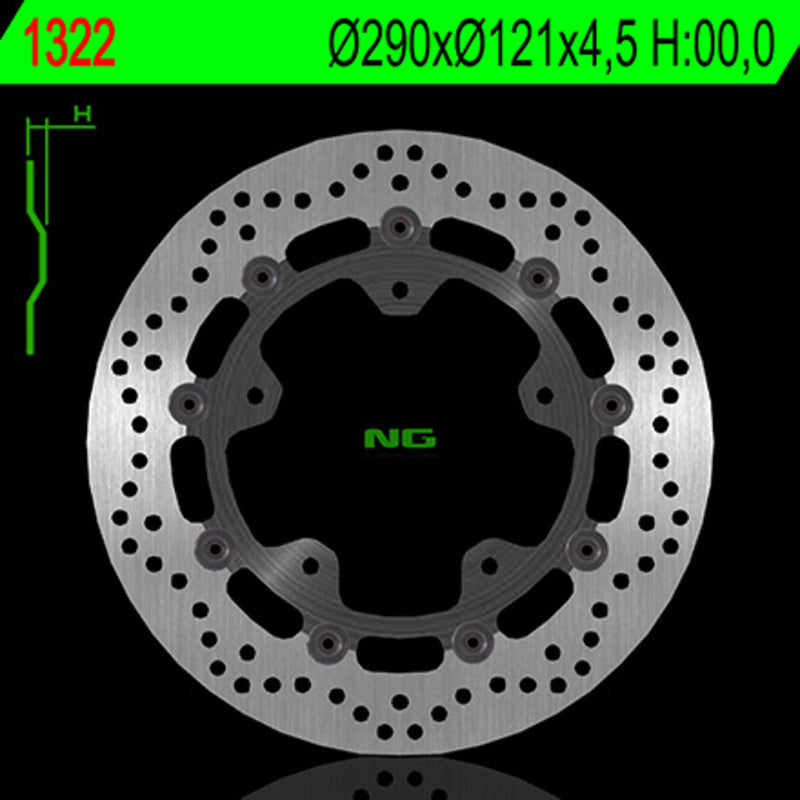 NG BRAKES Bremsscheibe schwimmend rund
