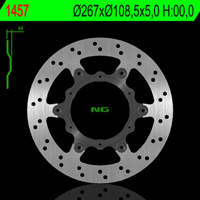 NG BRAKES Bremsscheibe schwimmend rund