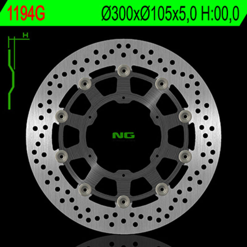 NG BRAKES Bremsscheibe schwimmend rund