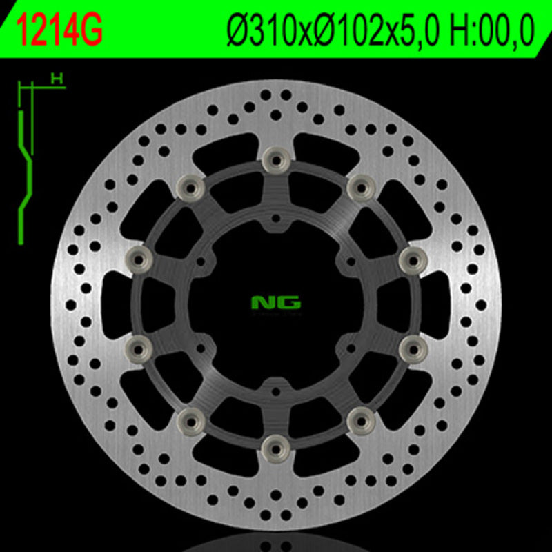 NG BRAKES Bremsscheibe schwimmend rund (Innenaufnahme Aluminium)