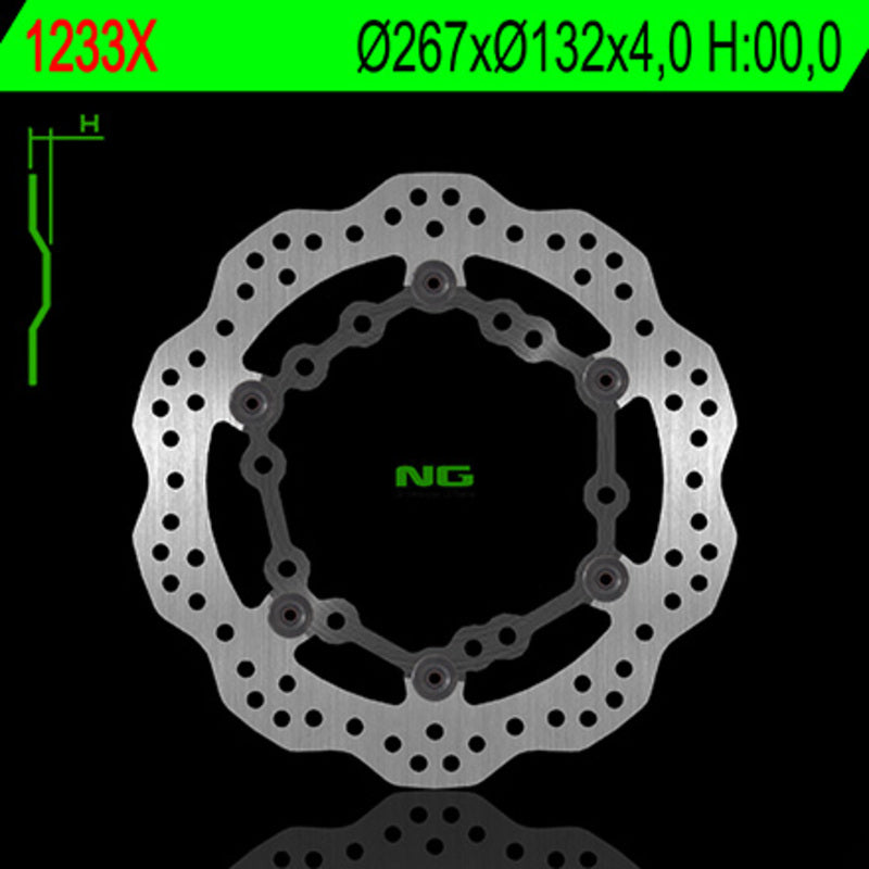 NG BRAKES Bremsscheibe Wave schwimmend