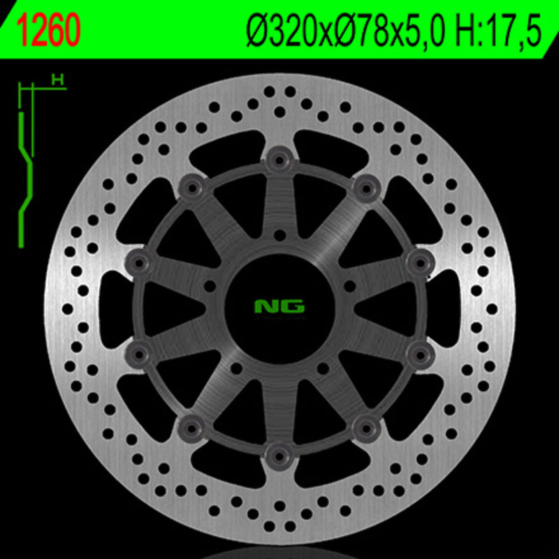 NG BRAKES Bremsscheibe schwimmend rund