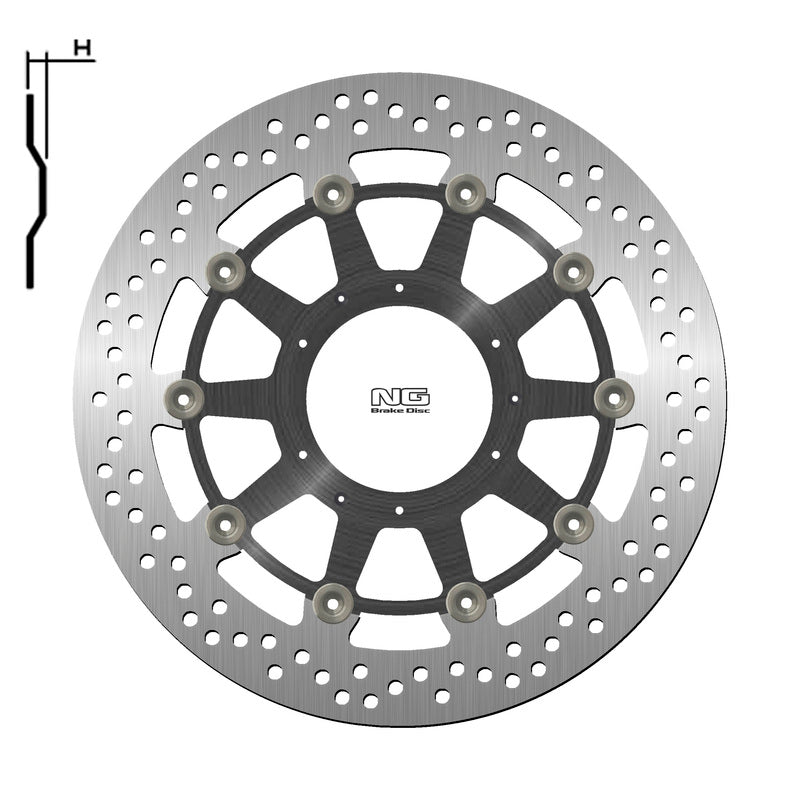 NG BRAKES Bremsscheibe schwimmend rund