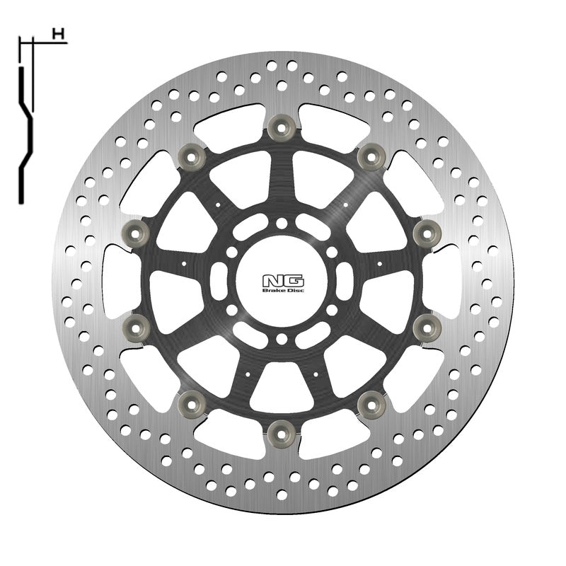 NG BRAKES Bremsscheibe schwimmend rund