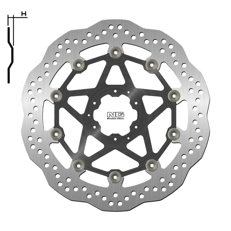 NG BRAKES Bremsscheibe Wave schwimmend