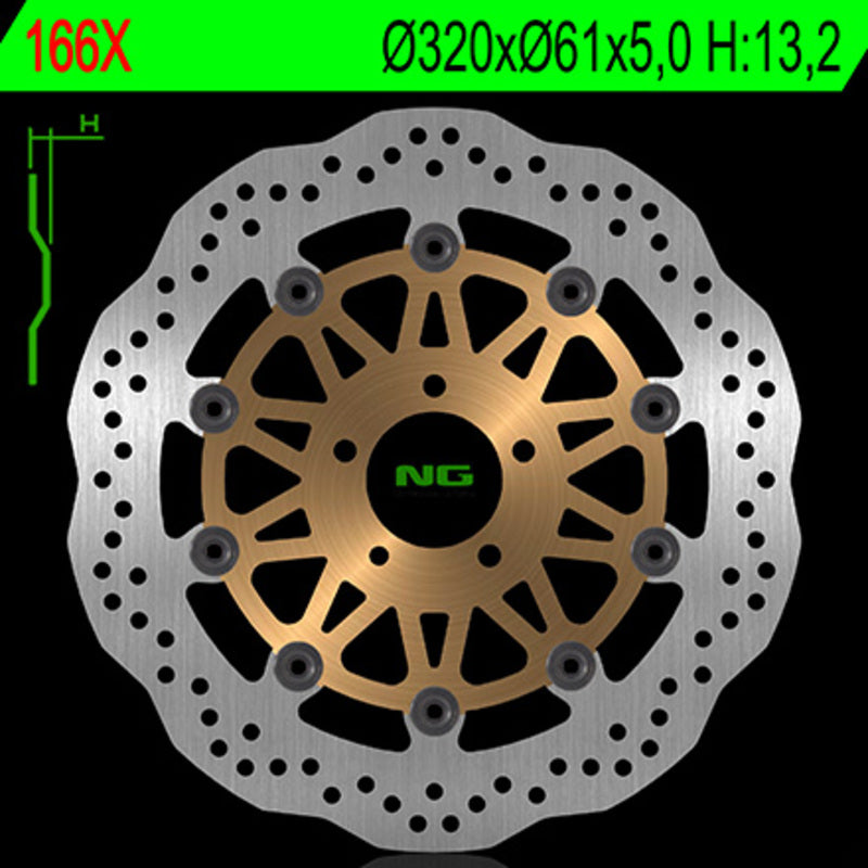 NG BRAKES Bremsscheibe Wave schwimmend
