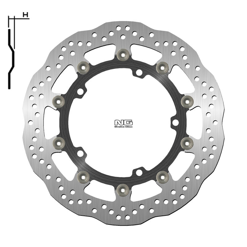 NG BRAKES Bremsscheibe Wave schwimmend