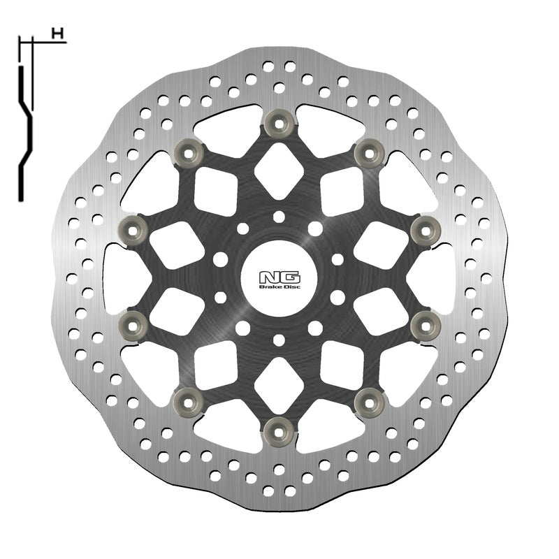 NG BRAKES Bremsscheibe Wave schwimmend