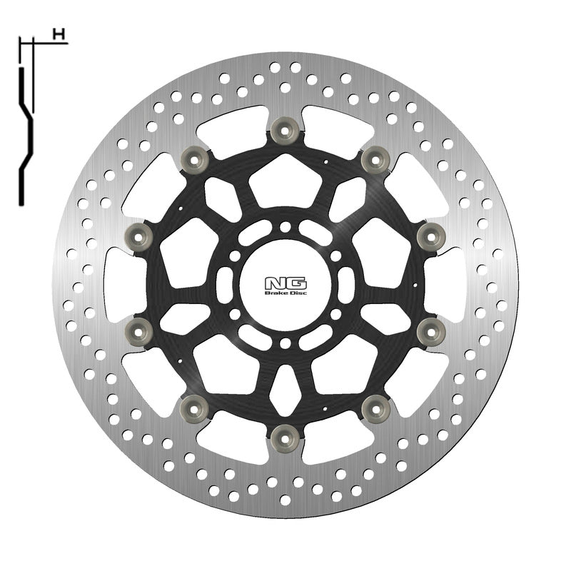 NG BRAKES Bremsscheibe schwimmend rund