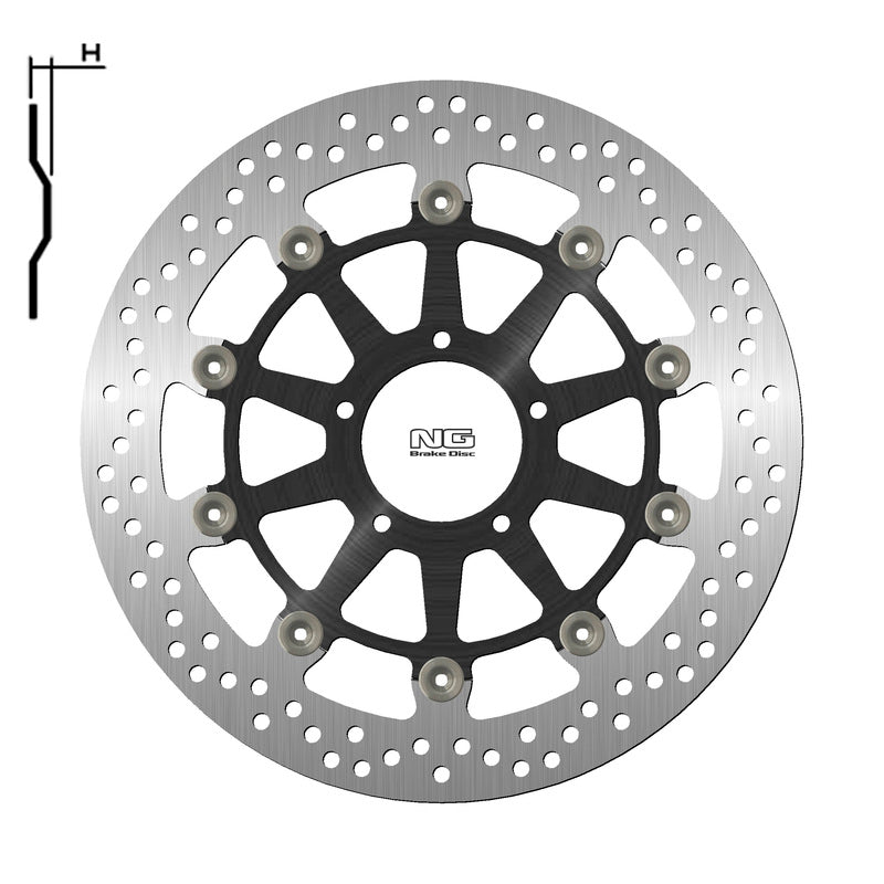 NG BRAKES Bremsscheibe schwimmend rund