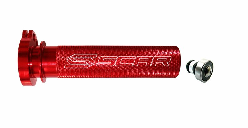 SCAR Gasgriffhülse Aluminium mit Kugellager rot