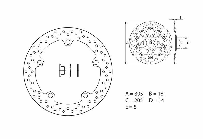 BREMBO Serie Oro rund starr Bremsscheibe