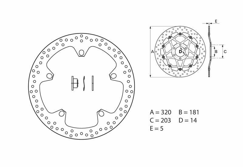 BREMBO Serie Oro rund starr Bremsscheibe