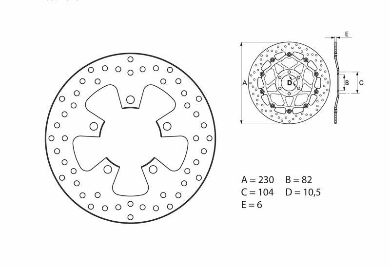 BREMBO Serie Oro rund starr Bremsscheibe