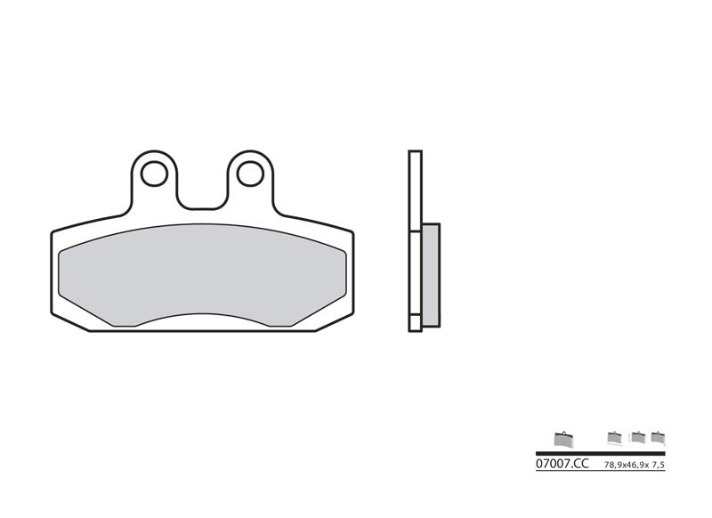 BREMBO Scooter Carbon Keramik Bremsbeläge - 07007CC