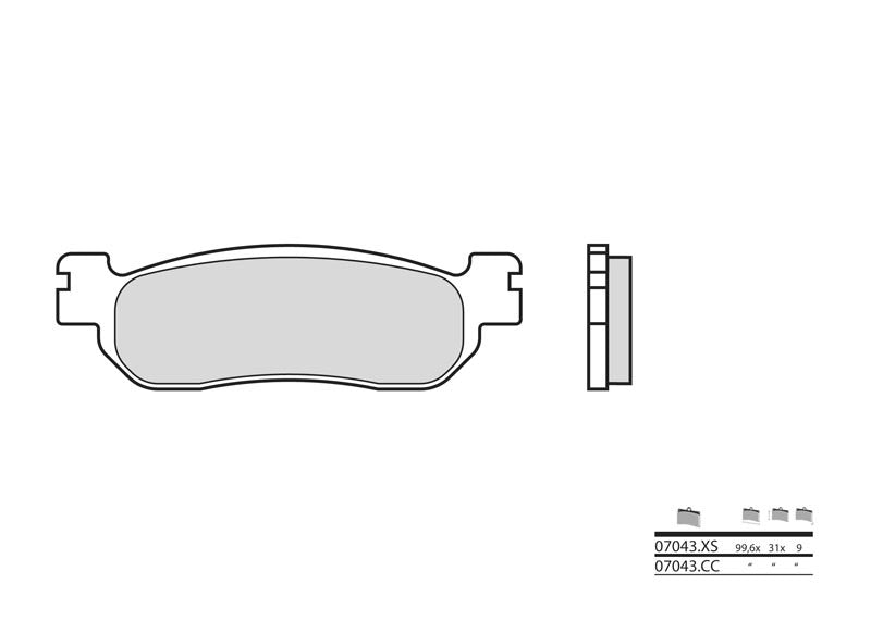 BREMBO Scooter Sintermetall Bremsbeläge - 07043XS