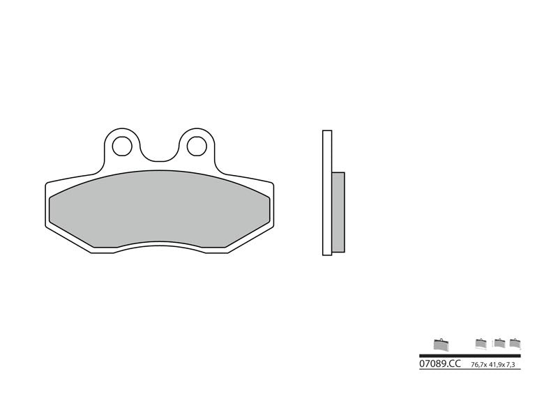 BREMBO Scooter Carbon Keramik Bremsbeläge - 07089CC