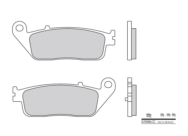 BREMBO Scooter Carbon Keramik Bremsbeläge - 07098CC
