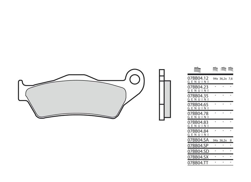 BREMBO Street Sintermetall Bremsbeläge - 07BB04LA