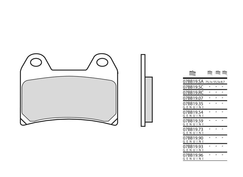 BREMBO Street Sintermetall Bremsbeläge - 07BB19LA