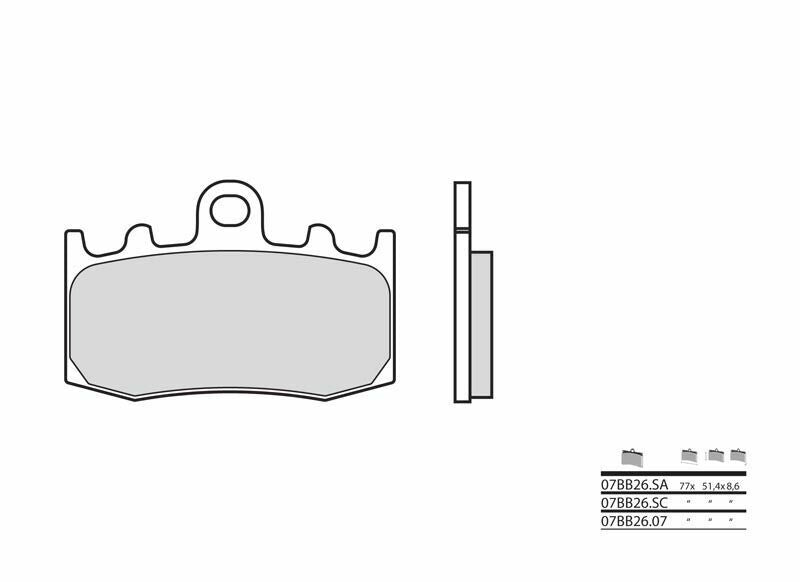 BREMBO Street Carbon Keramik Bremsbeläge - 07BB2607