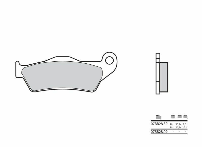 BREMBO Street Sintermetall Bremsbeläge - 07BB28SP
