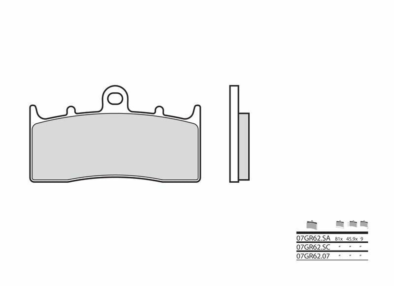 BREMBO Street Carbon Keramik Bremsbeläge - 07GR6207