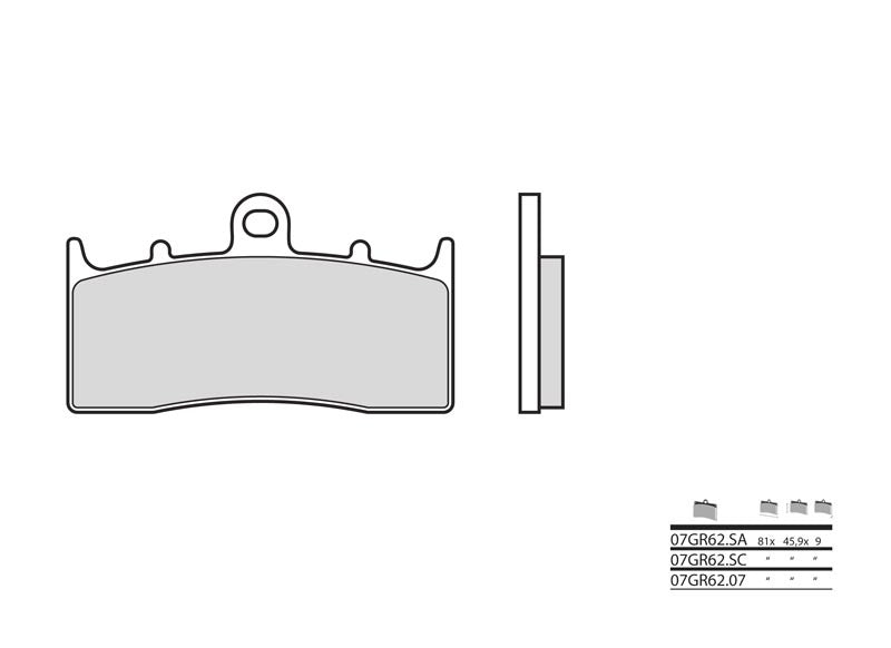 BREMBO Street Sintermetall Bremsbeläge - 07GR62LA