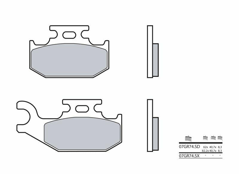 BREMBO Off-Road Sintermetall Bremsbeläge - 07GR74SD