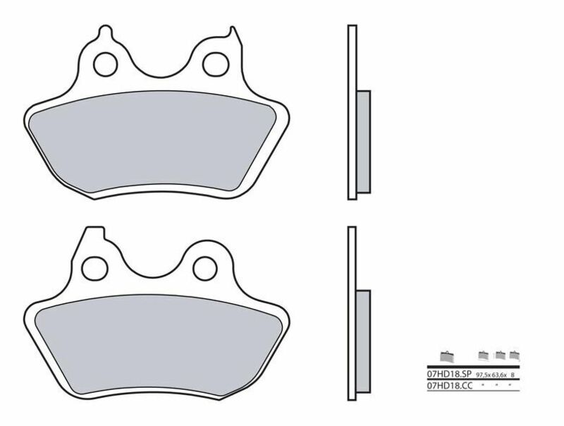 BREMBO Street Sintermetall Bremsbeläge - 07HD18SP