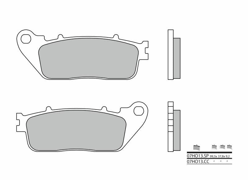 BREMBO Street Sintermetall Bremsbeläge - 07HO13SP