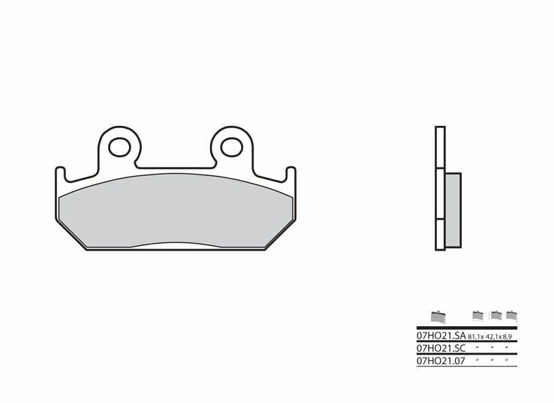 BREMBO Street Carbon Keramik Bremsbeläge - 07HO2107