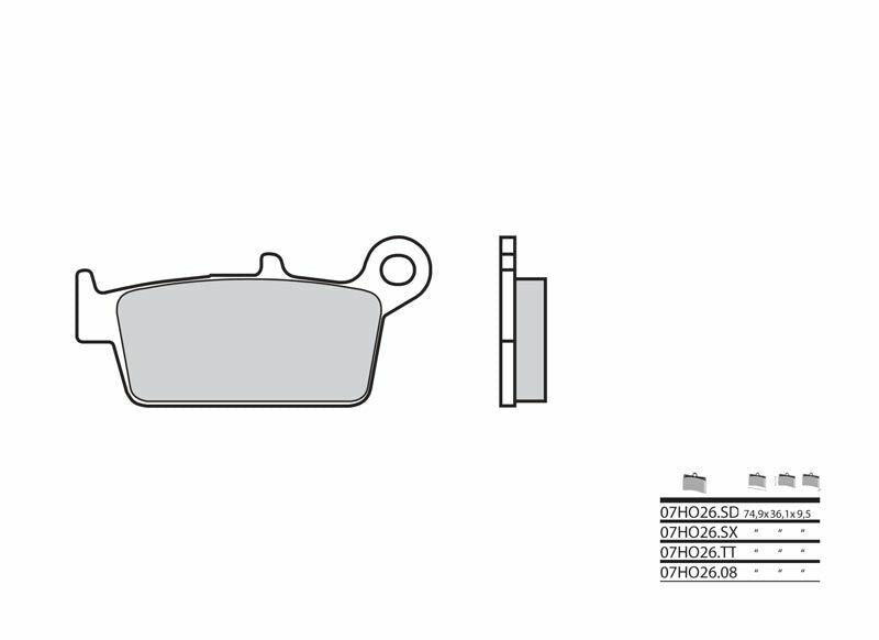 BREMBO Off-Road Sintermetall Bremsbeläge - 07HO26SX