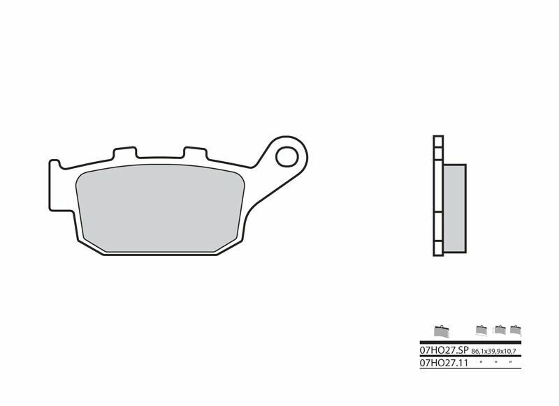 BREMBO Street Sintermetall Bremsbeläge - 07HO27SP