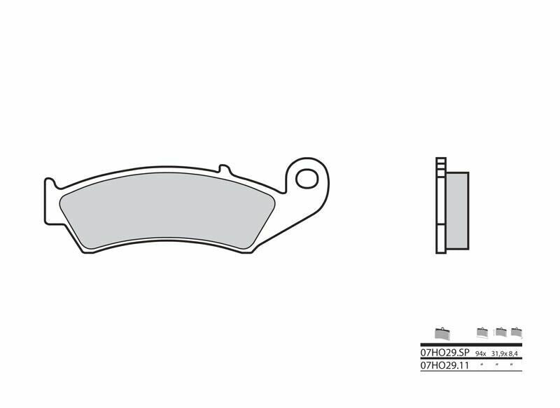 BREMBO Street Sintermetall Bremsbeläge - 07HO29SP