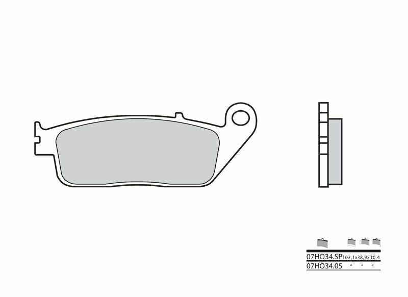 BREMBO Street Carbon Keramik Bremsbeläge - 07HO3405