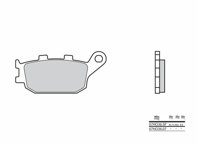 BREMBO Street Sintermetall Bremsbeläge - 07HO36SP