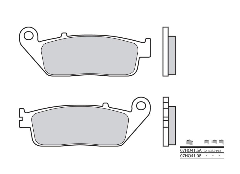 BREMBO Street Sintermetall Bremsbeläge - 07HO41LA