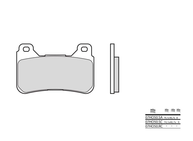 BREMBO Street Sintermetall Bremsbeläge - 07HO50LA