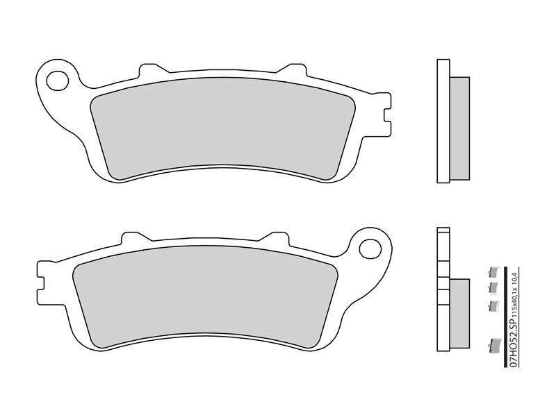 BREMBO Street Sintermetall Bremsbeläge - 07HO52SP