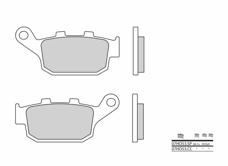 BREMBO Street Carbon Keramik Bremsbeläge - 07HO53CC