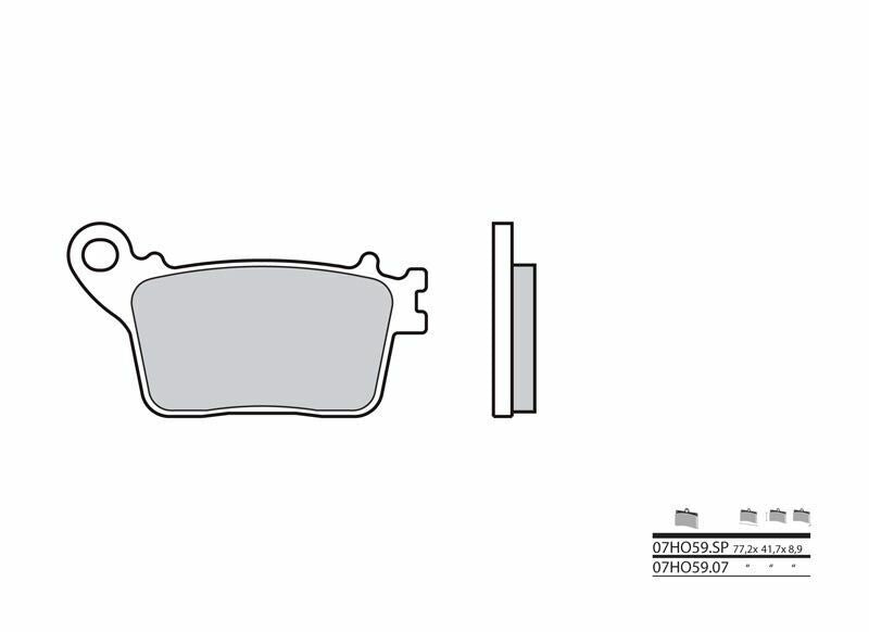 BREMBO Street Sintermetall Bremsbeläge - 07HO59SP
