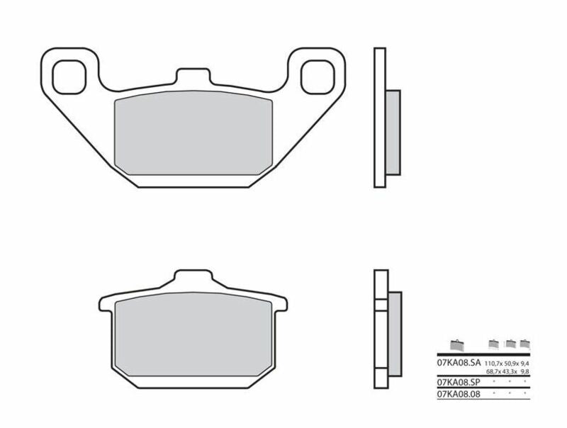 BREMBO Street Carbon Keramik Bremsbeläge - 07KA0808