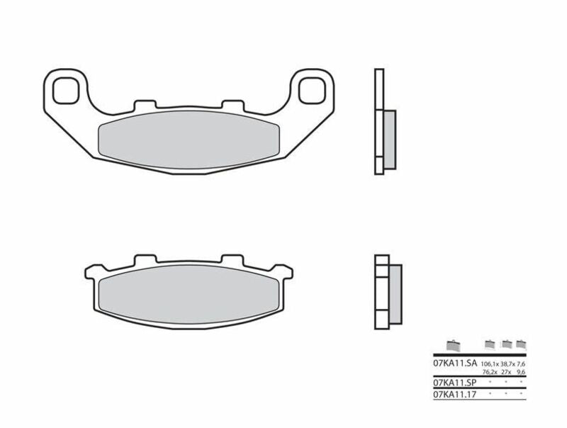 BREMBO Street Carbon Keramik Bremsbeläge - 07KA1117