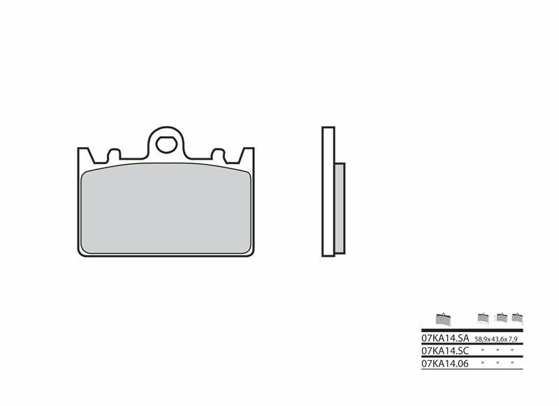 BREMBO Street Sintermetall Bremsbeläge - 07KA14SA