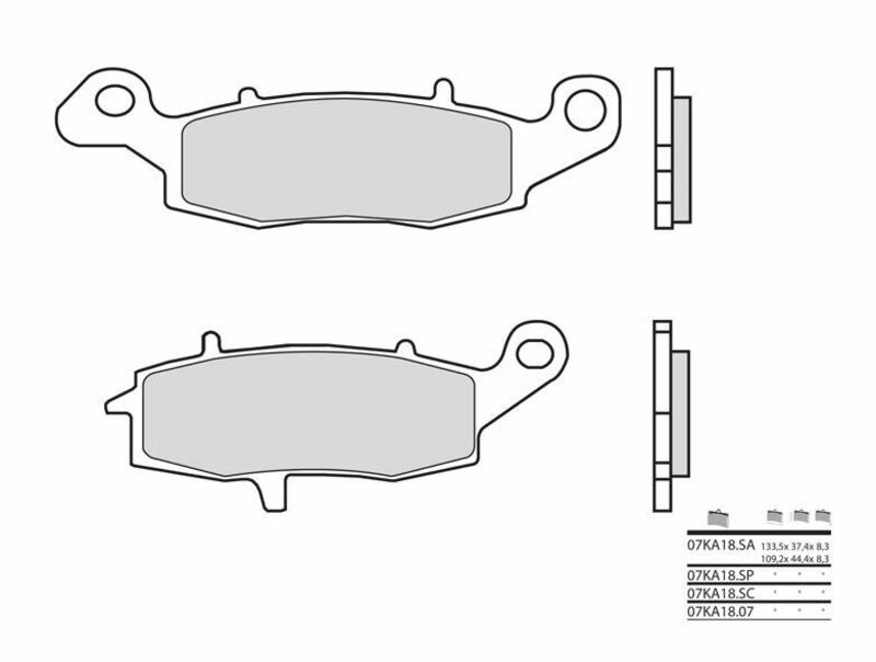BREMBO Street Carbon Keramik Bremsbeläge - 07KA1807