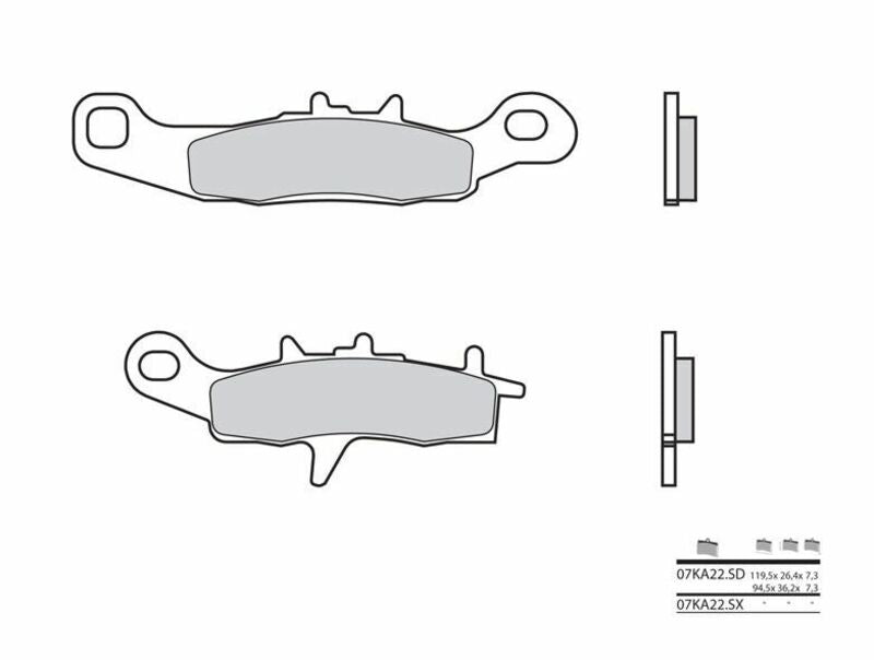 BREMBO Off-Road Sintermetall Bremsbeläge - 07KA22SX